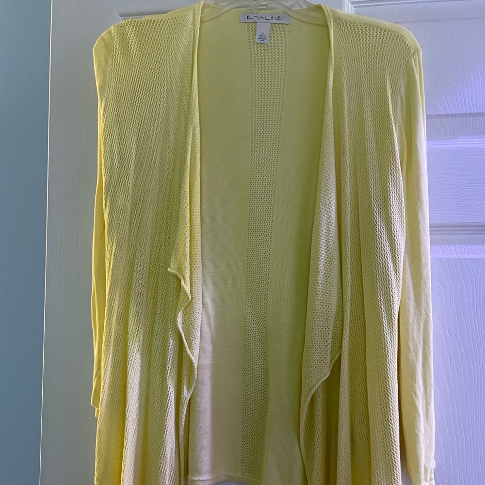 Yellow long sweater wrap